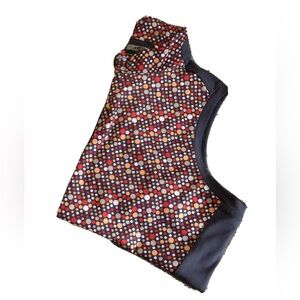 Adidas, sleeveless halter multi colored polka dots, EUC